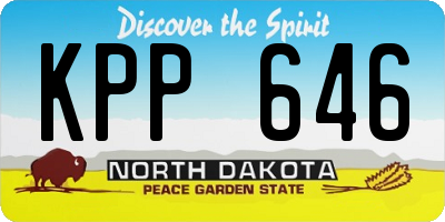 ND license plate KPP646