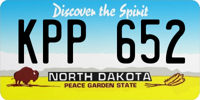 ND license plate KPP652