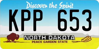ND license plate KPP653