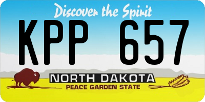 ND license plate KPP657