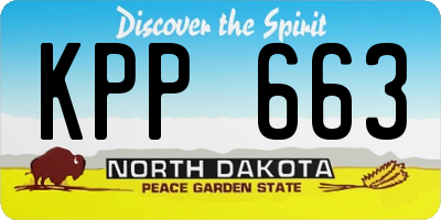 ND license plate KPP663