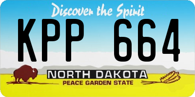 ND license plate KPP664