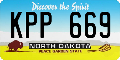 ND license plate KPP669