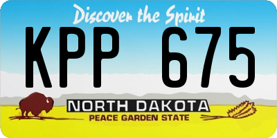 ND license plate KPP675
