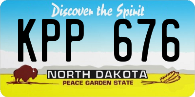 ND license plate KPP676