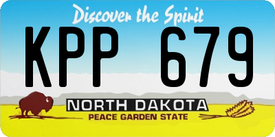 ND license plate KPP679
