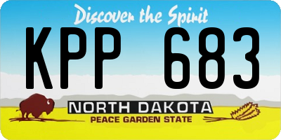 ND license plate KPP683