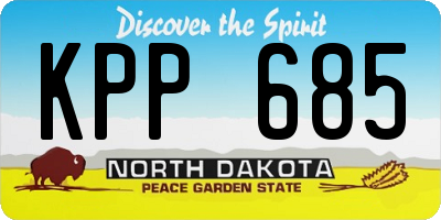 ND license plate KPP685