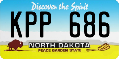 ND license plate KPP686