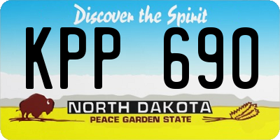 ND license plate KPP690