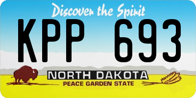 ND license plate KPP693