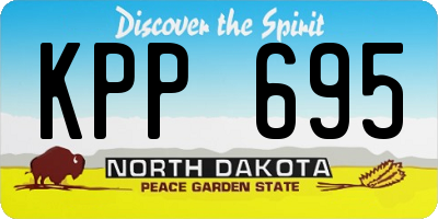 ND license plate KPP695