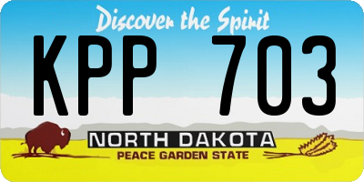 ND license plate KPP703
