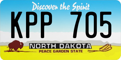 ND license plate KPP705