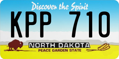 ND license plate KPP710