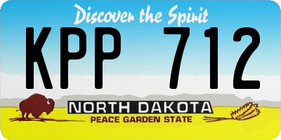 ND license plate KPP712