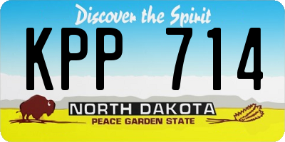 ND license plate KPP714