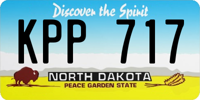 ND license plate KPP717