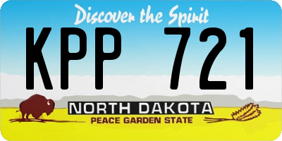 ND license plate KPP721
