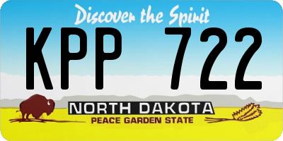ND license plate KPP722
