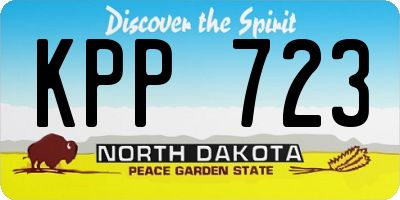 ND license plate KPP723
