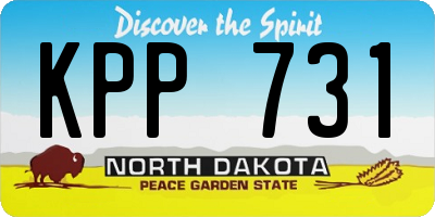 ND license plate KPP731