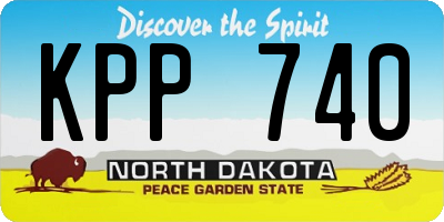 ND license plate KPP740