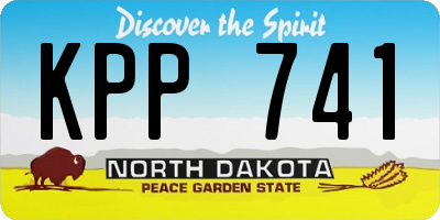 ND license plate KPP741