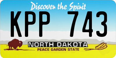 ND license plate KPP743