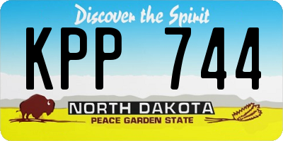 ND license plate KPP744