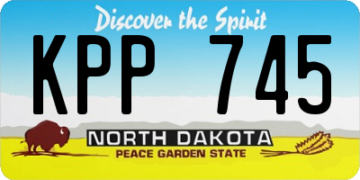 ND license plate KPP745