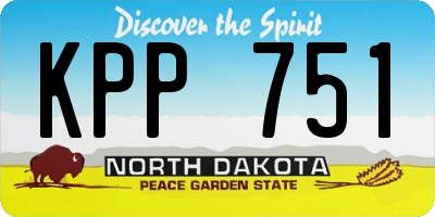 ND license plate KPP751