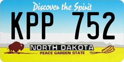 ND license plate KPP752