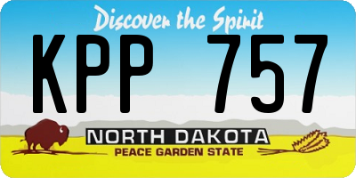 ND license plate KPP757