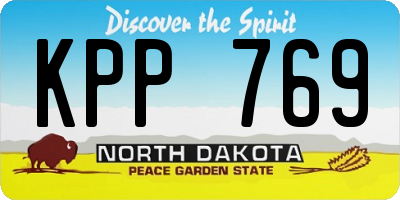 ND license plate KPP769