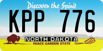 ND license plate KPP776