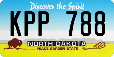 ND license plate KPP788