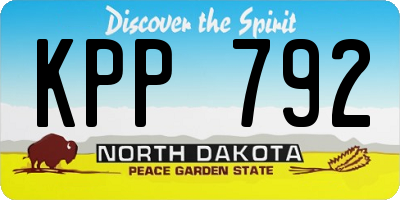 ND license plate KPP792