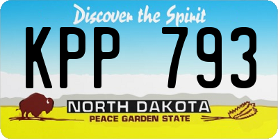 ND license plate KPP793