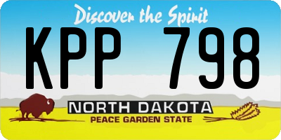 ND license plate KPP798