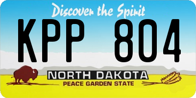 ND license plate KPP804