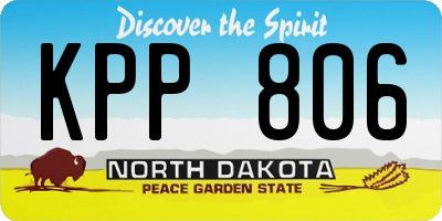 ND license plate KPP806