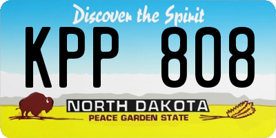 ND license plate KPP808