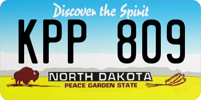 ND license plate KPP809