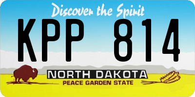 ND license plate KPP814