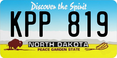 ND license plate KPP819