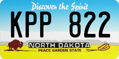 ND license plate KPP822