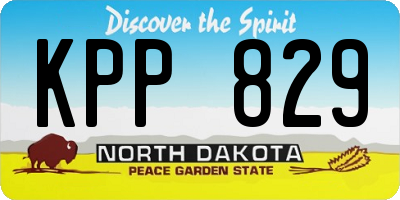 ND license plate KPP829