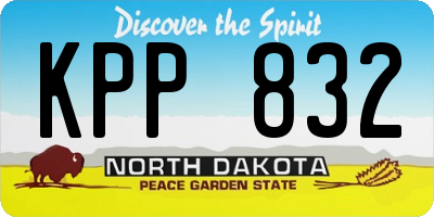 ND license plate KPP832