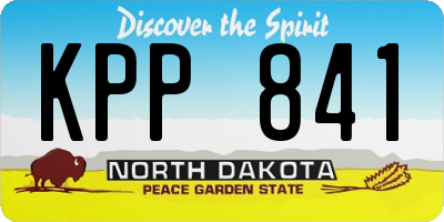 ND license plate KPP841